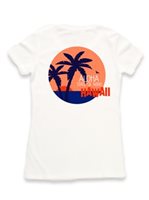 [Exclusive] Honi Pua Palm Tree & Island FC Ladies Hawaiian Crew-neck T-Shirt