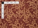 Hibiscus & Banana Leaves Rust Poly Cotton NLX-21115